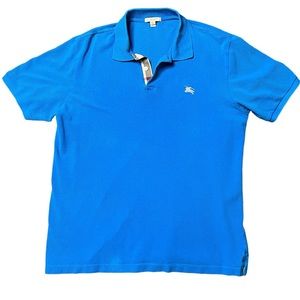 Burberry Brit Men’s Royal Blue Polo Short Sleeve Shirt Size Large